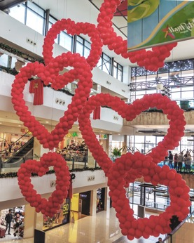 Store with Valentine's Decorations