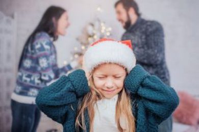 Kid coping with separation during the holidays
